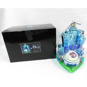 Vintage 2001 Joy to the World NY Mets Shea Stadium Glass Ornament MLB Poland Box